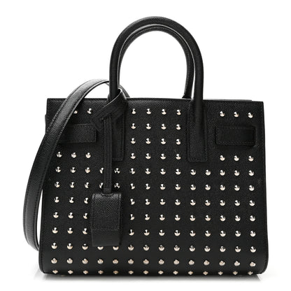 Saint Laurent Calfskin Studded Nano Sac De Jour Black 1 of 9