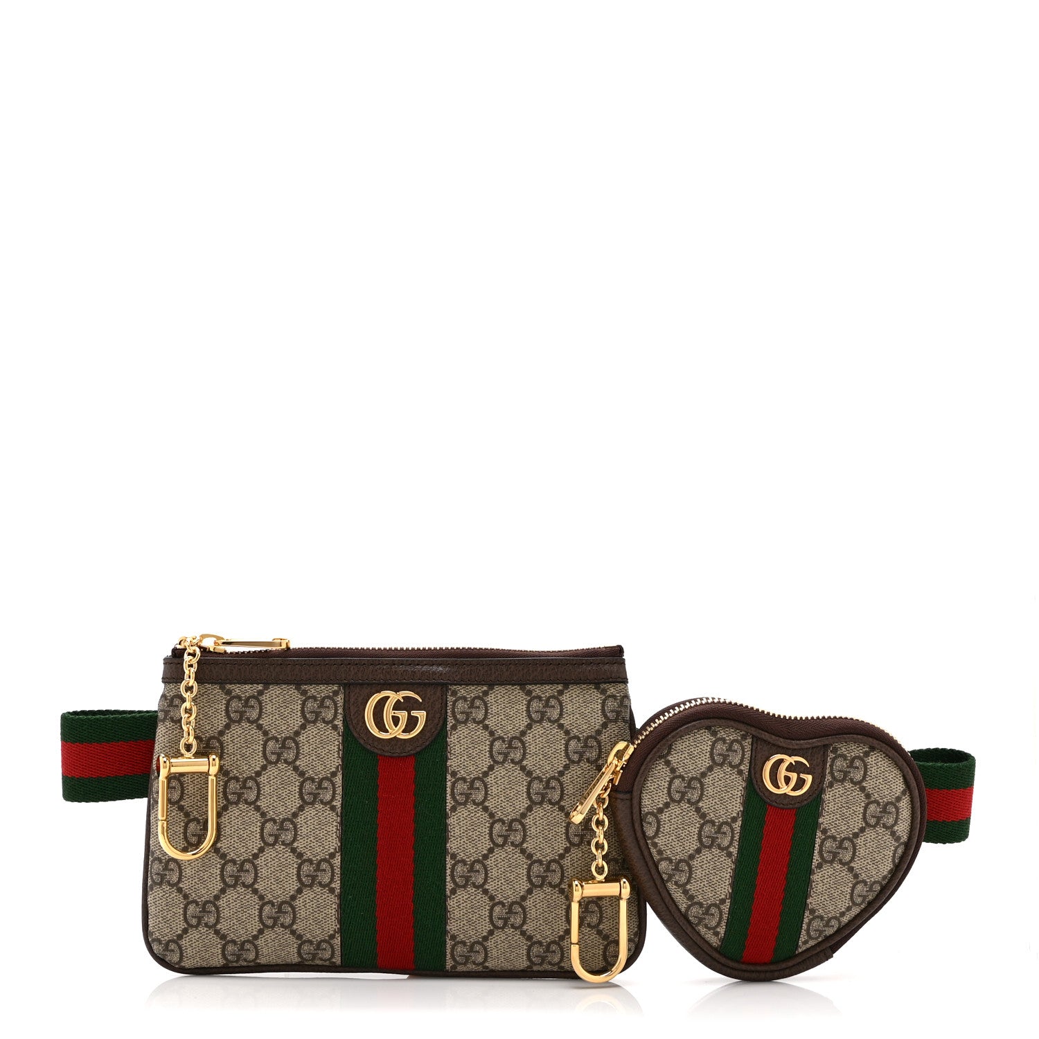 Gucci GG Supreme Monogram Web Ophidia Utility Belt Bag 75 30 Beige Ebony New Acero 1 of 16