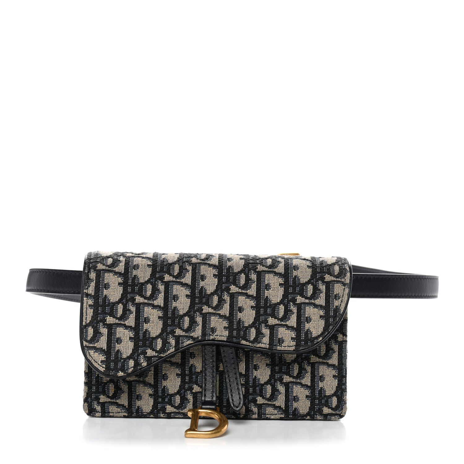Christian Dior Oblique Saddle Belt Bag Blue 1 of 12