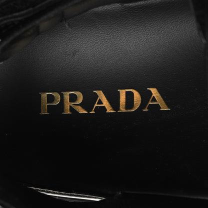 Prada Patent Quilted Padded Slingback Sandals 38.5 Black 7 of 7