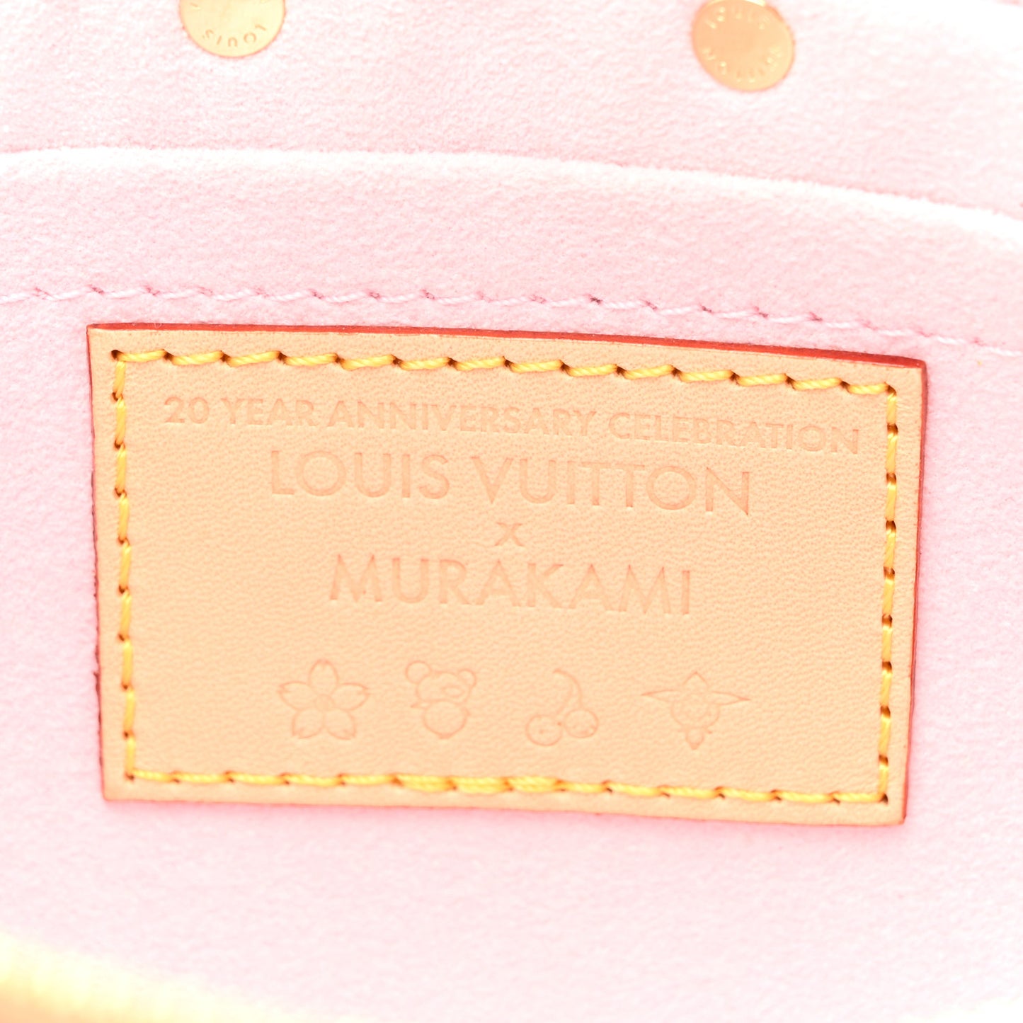 LV X TM Monogram Cherry Blossom Pochette Accessories Sakura Brown