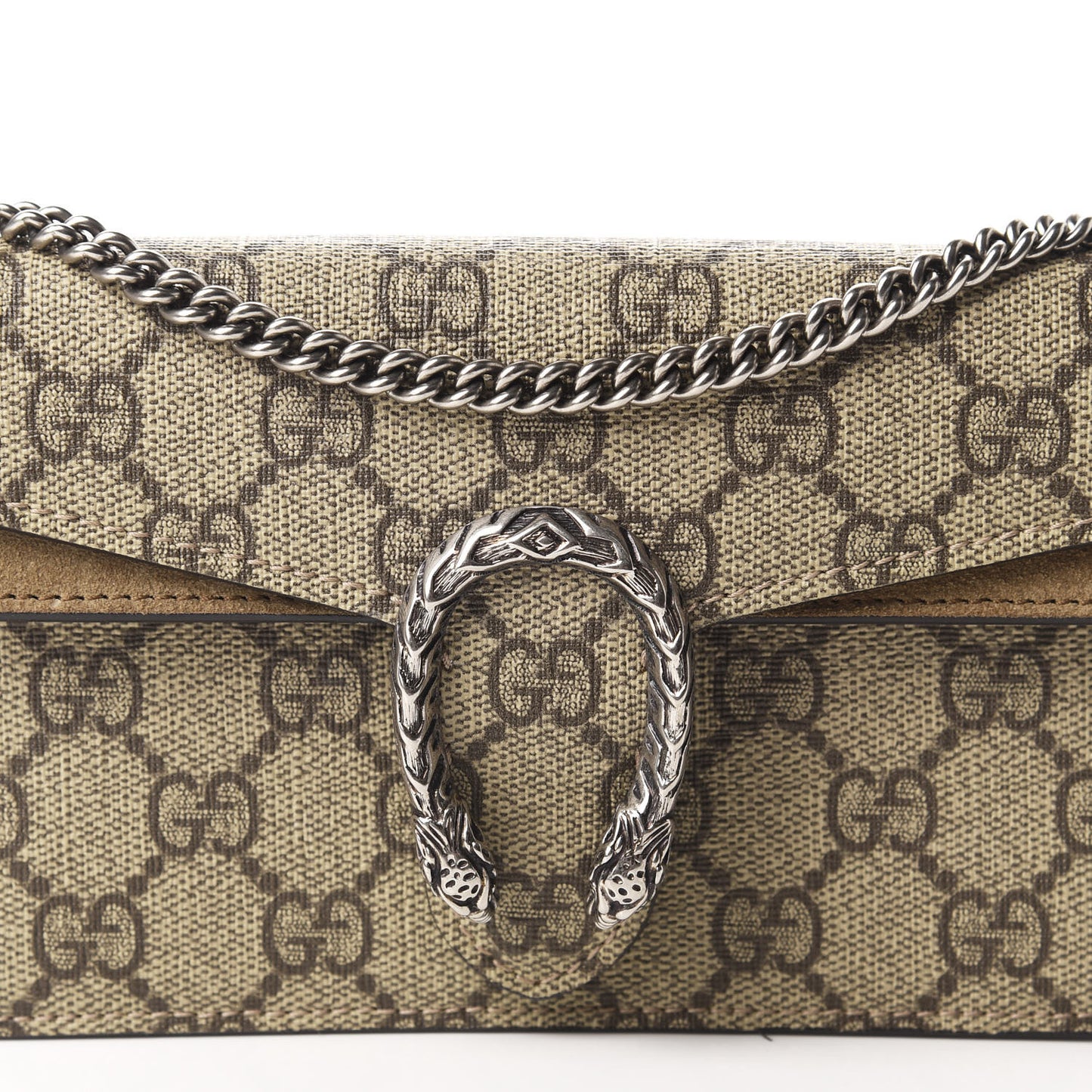 GG Supreme Monogram Super Mini Dionysus Shoulder Bag Taupe