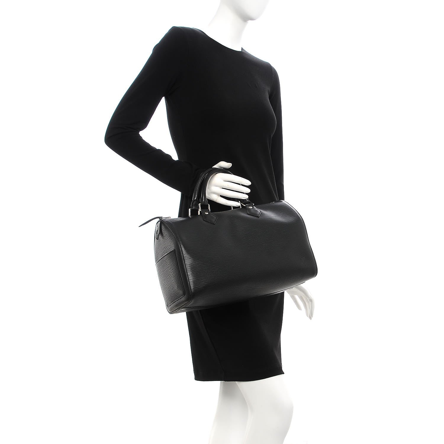 Louis Vuitton Epi Speedy 30 Black 2 of 7
