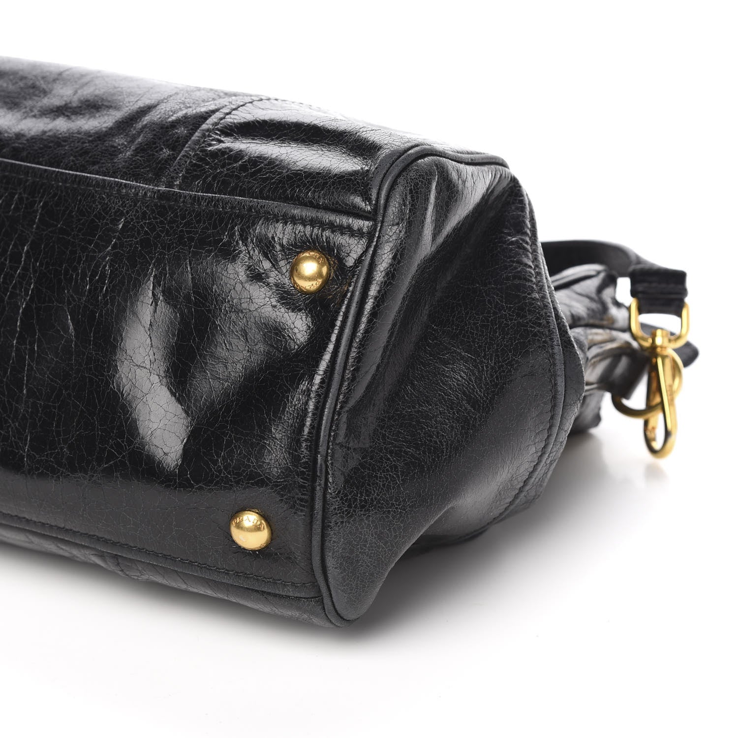 Prada Vitello Shine Bauletto Black 9 of 10