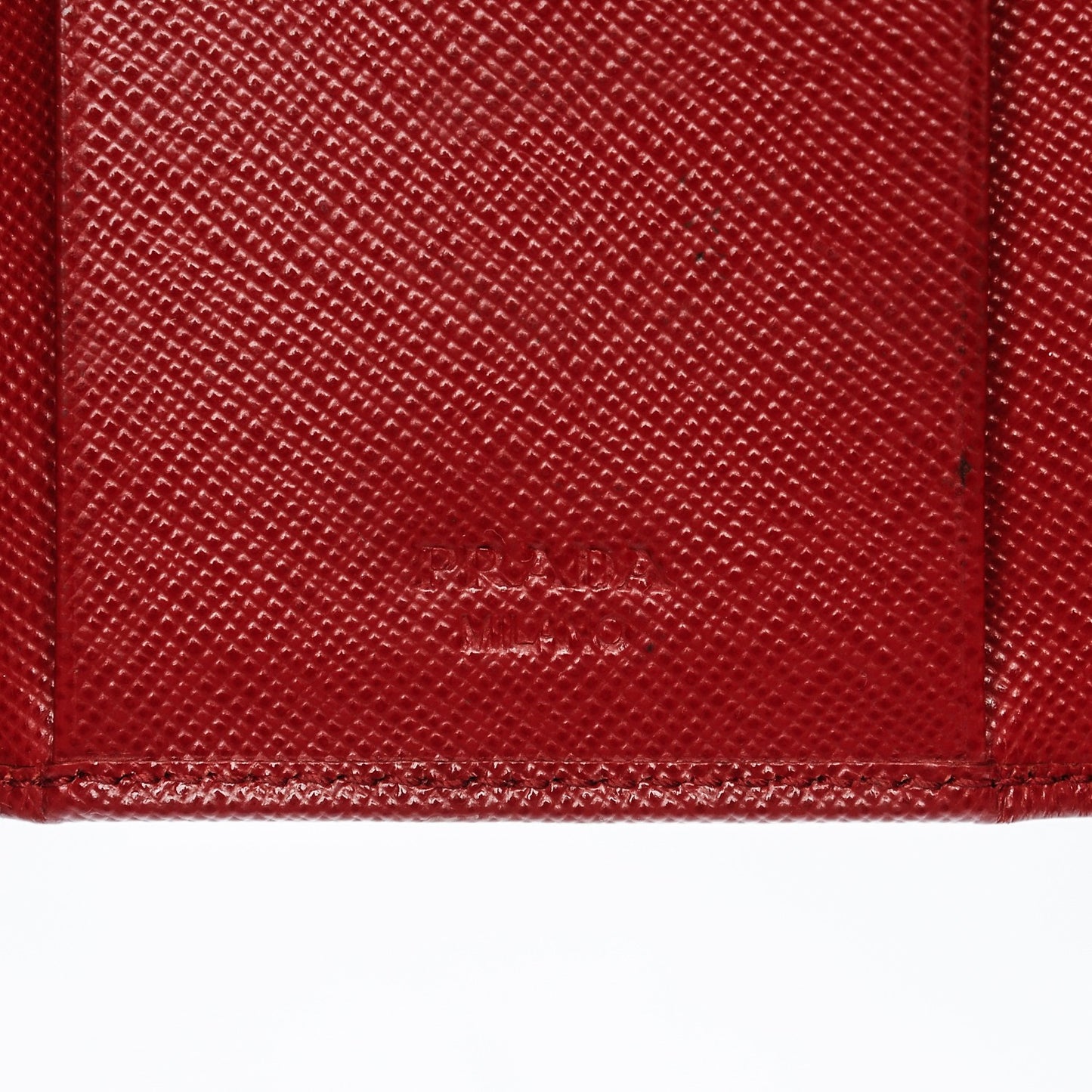 Saffiano Metal 6 Key Holder Fuoco