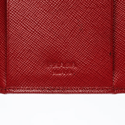 Prada Saffiano Metal 6 Key Holder Fuoco 6 of 8