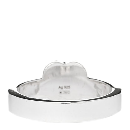Gucci Sterling Silver Trademark Heart Ring 55 7.25 3 of 5