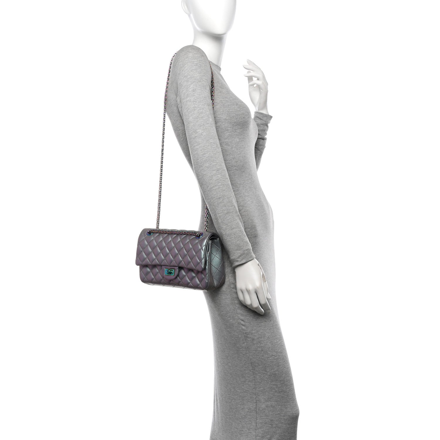 Chanel Iridescent Lambskin Quilted 2.55 Reissue 225 Flap Light Purple 2 of 13