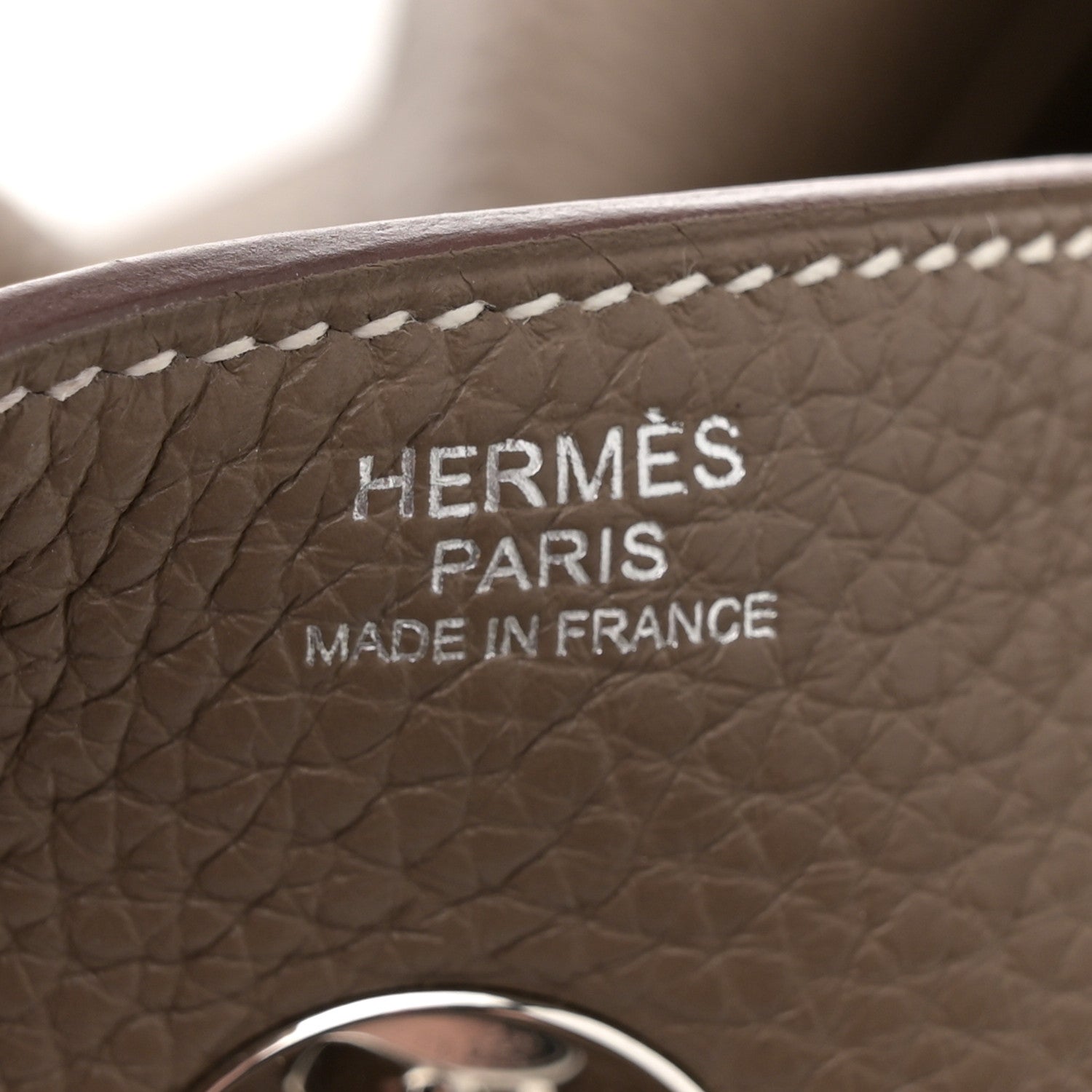 Hermes Taurillon Clemence Lindy 30 Etoupe 6 of 10