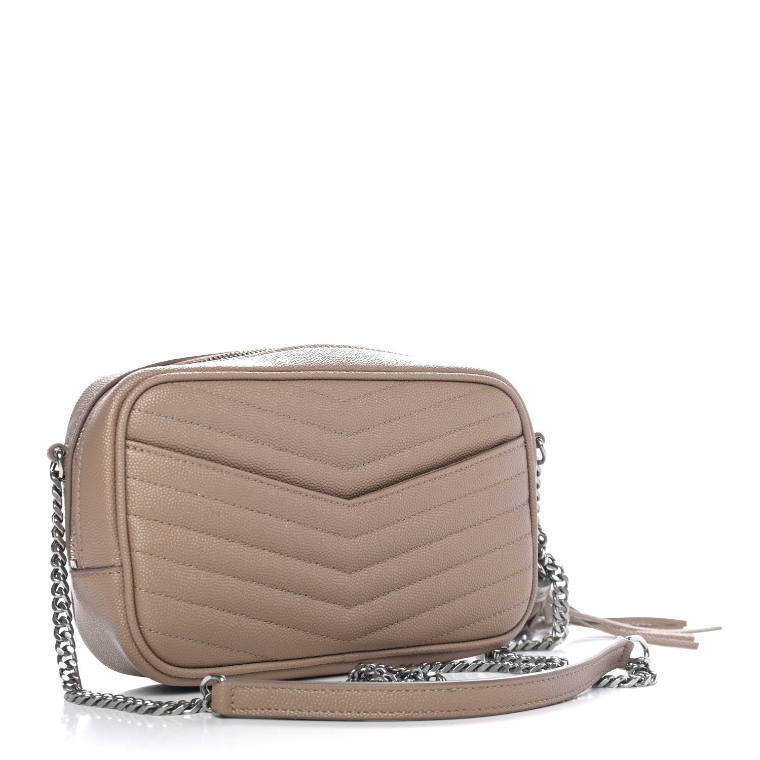 Saint Laurent Grain De Poudre Matelasse Monogram Mini Lou Camera Bag Gold Sand 2 of 4