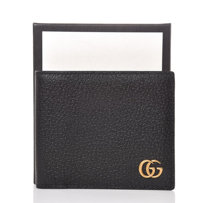 Gucci Calfskin Boar Effect GG Marmont Bi-Fold ID Wallet Black 8 of 8