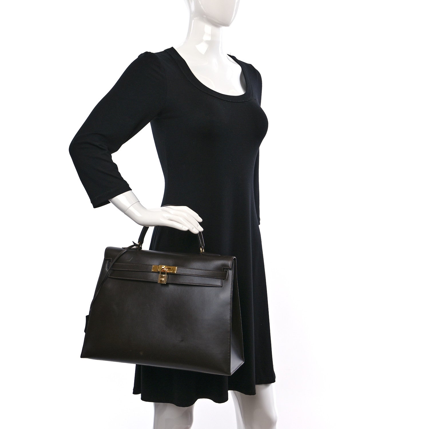 Hermes Box Kelly Sellier 35 Chocolate 2 of 12