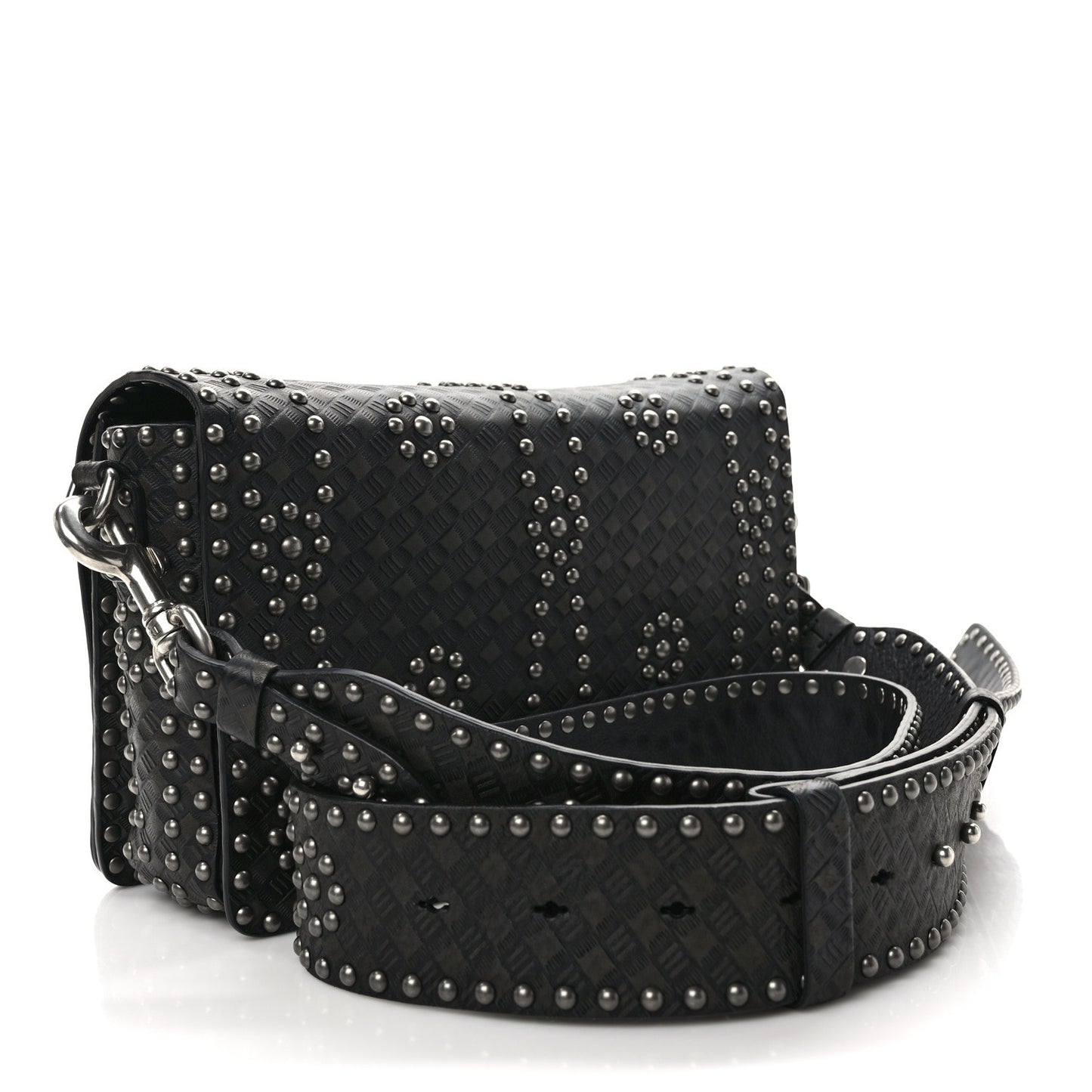 Calfskin Studded Dio(r)evolution Flap Bag Black