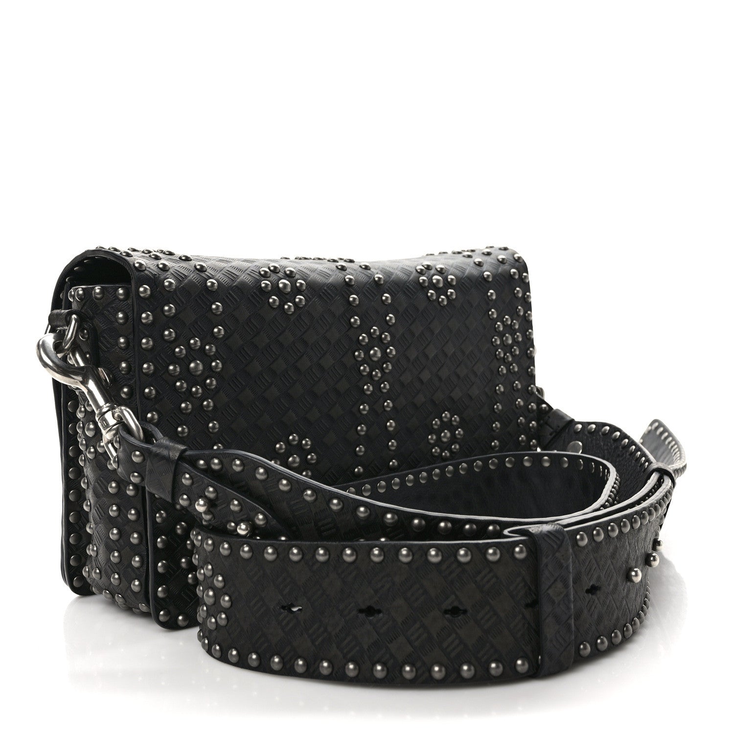 Christian Dior Calfskin Studded Dio(r)evolution Flap Bag Black 3 of 8