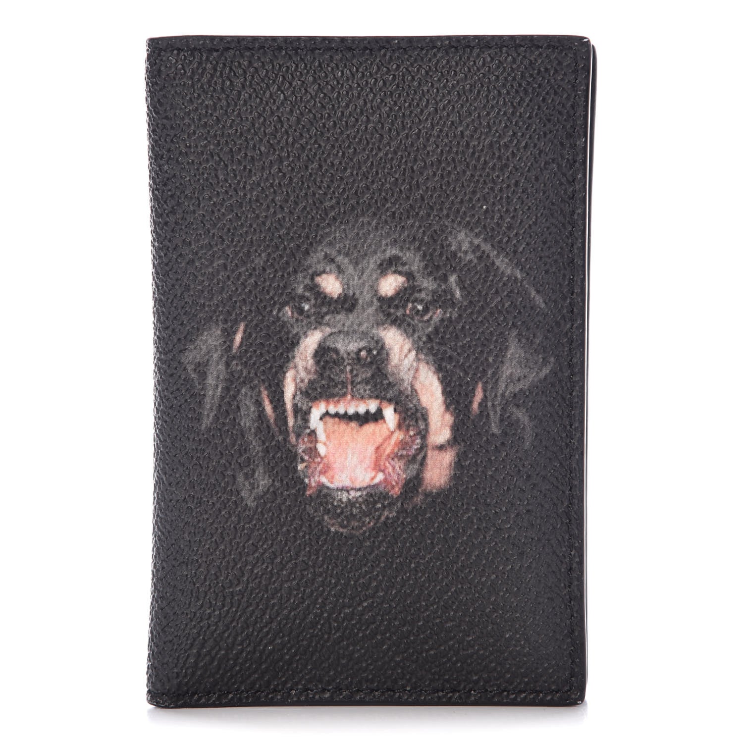 Givenchy Textured Coated Canvas Rottweiler Print Card Holder Black 1 of 10
