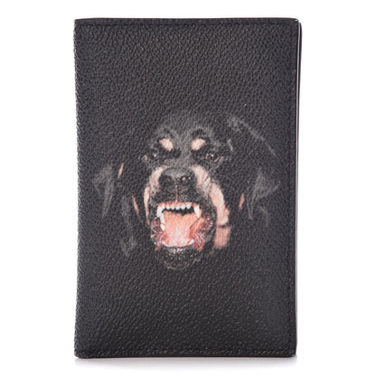 Givenchy Textured Coated Canvas Rottweiler Print Card Holder Black 1 of 10
