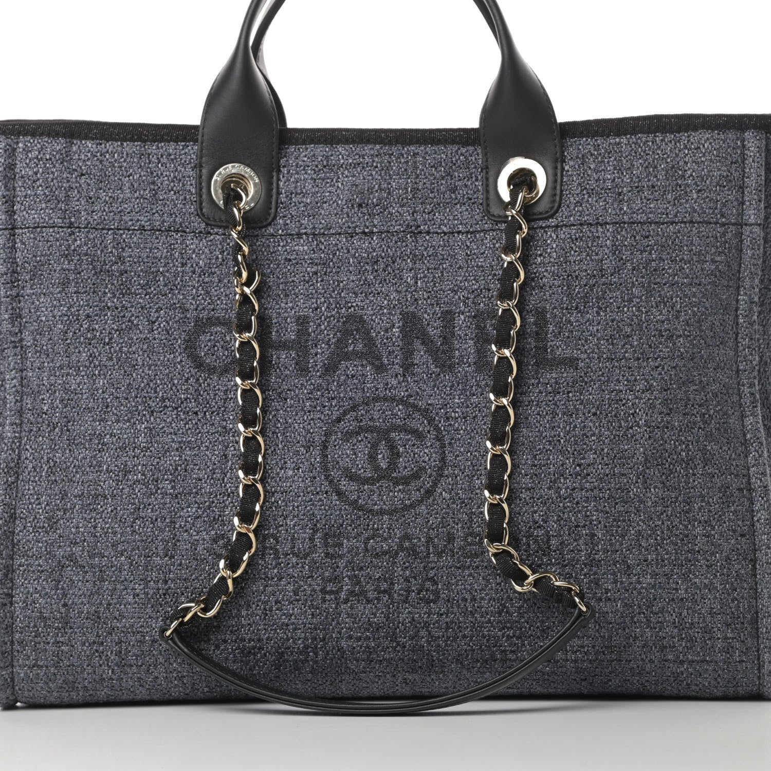 Chanel Lurex Boucle Medium Deauville Tote Black 8 of 10