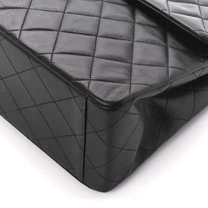 Chanel Lambskin Quilted XL Jumbo Single Flap Black 11 of 11