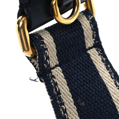 Christian Dior Canvas Embroidered Shoulder Strap Blue 4 of 4