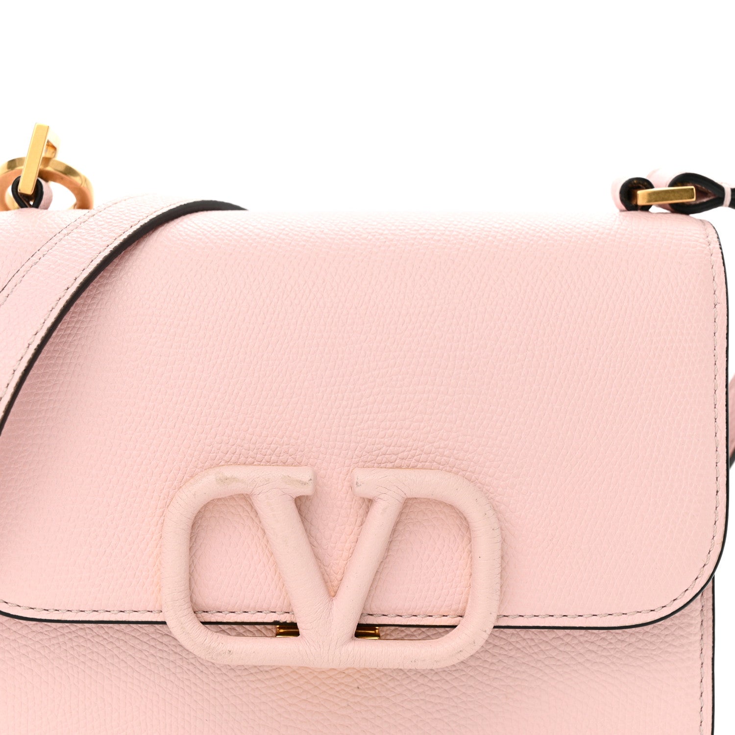 Valentino Garavani Grainy Calfskin Small VSling Shoulder Bag Water Rose 7 of 13