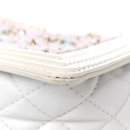 Chanel Patent Sequin Medium Boy Chanel Flap White Pink Light Blue 11 of 18