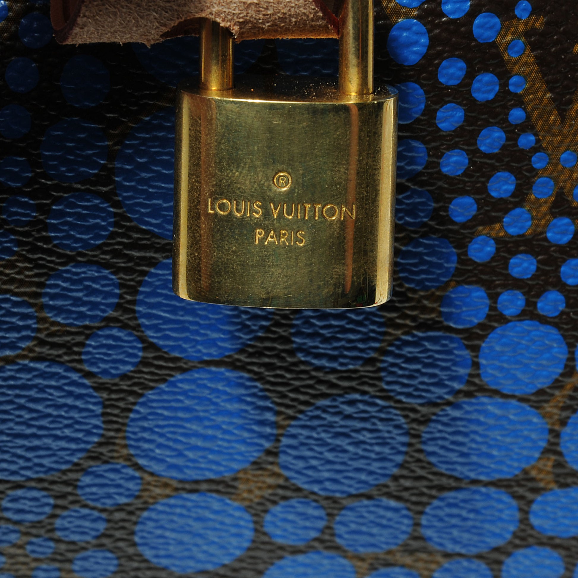 Louis Vuitton Monogram Kusama Town Speedy 30 Blue 5 of 8