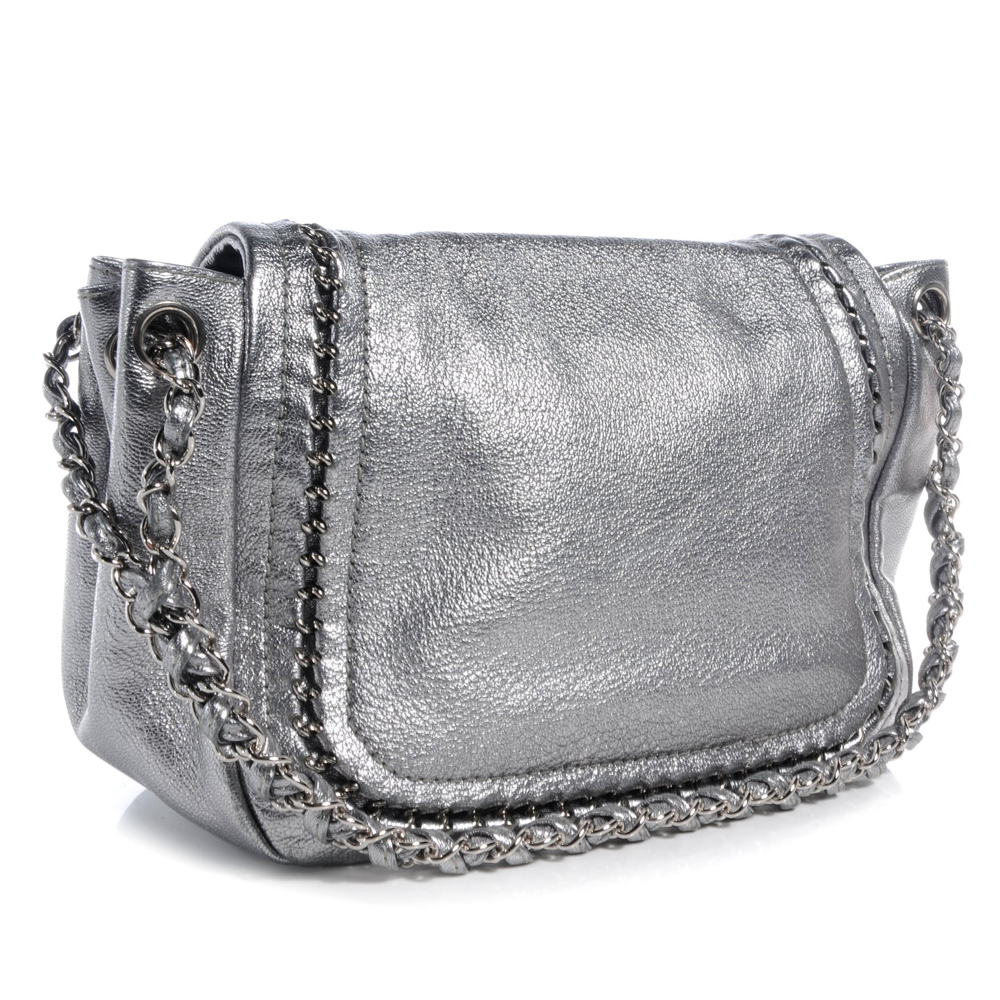 Luxe Ligne Flap Bag Silver