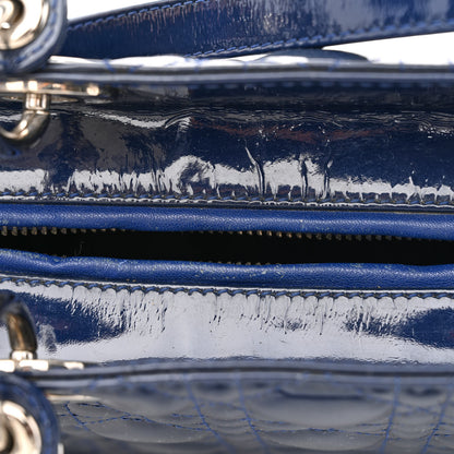 Christian Dior Patent Cannage Medium Lady Dior Navy Blue 11 of 14