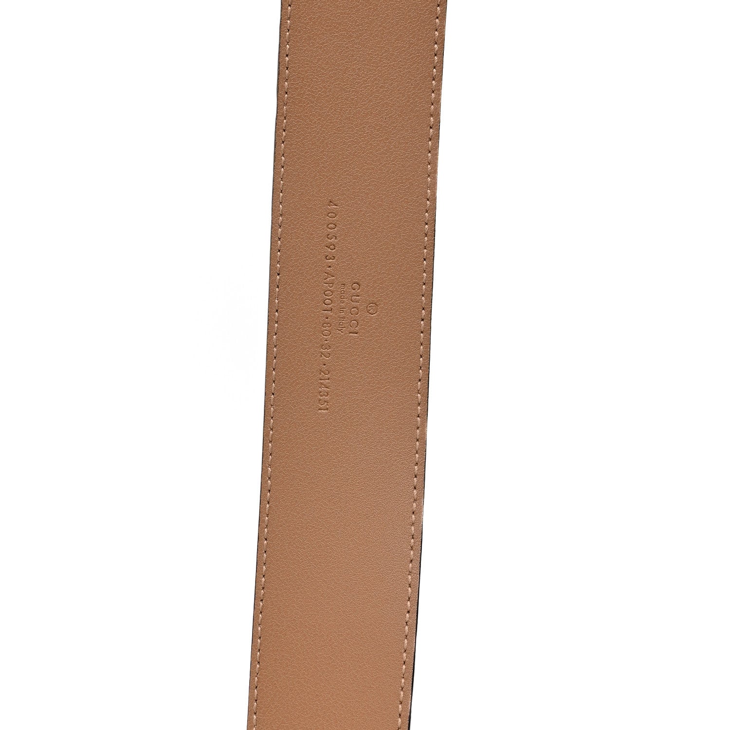 Gucci Calfskin Double G 40mm Belt 80 32 Tan 3 of 5