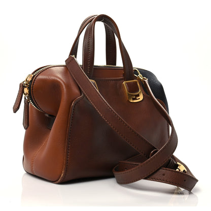 Fendi Capra Vitello Dolce Marmol Colorblock Small Chameleon Tote Moro Biscotti 3 of 8