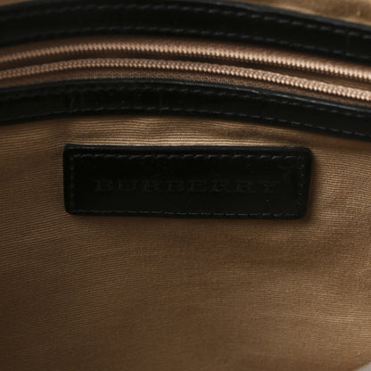 Burberry Metallic Calfskin Nova Check Small Nickie Tote Black 6 of 10