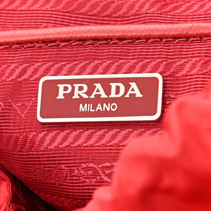 Prada Tessuto Nylon Vela Saffiano Mini Single Snap Buckle Backpack Rosso 6 of 10