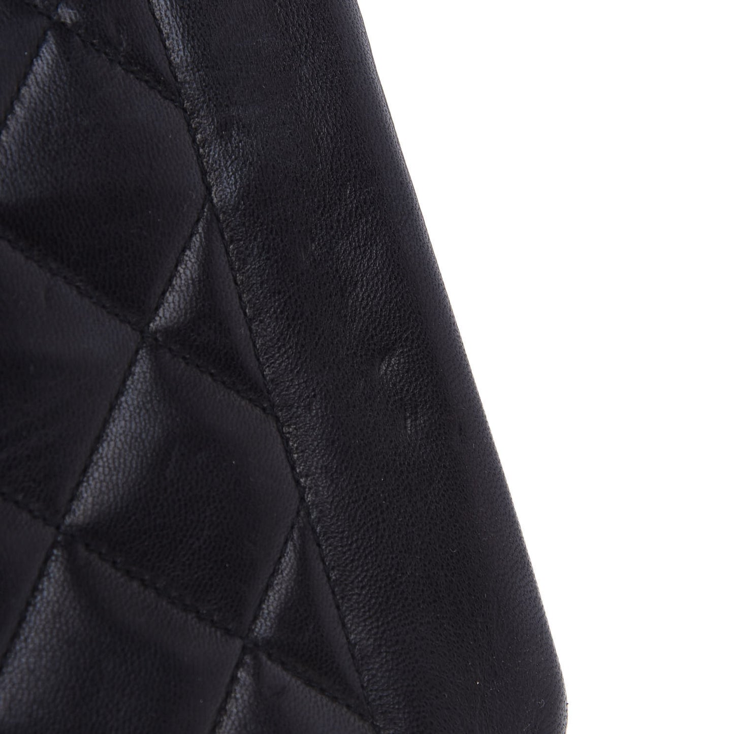 Lambskin Quilted Medium Single Flap Black