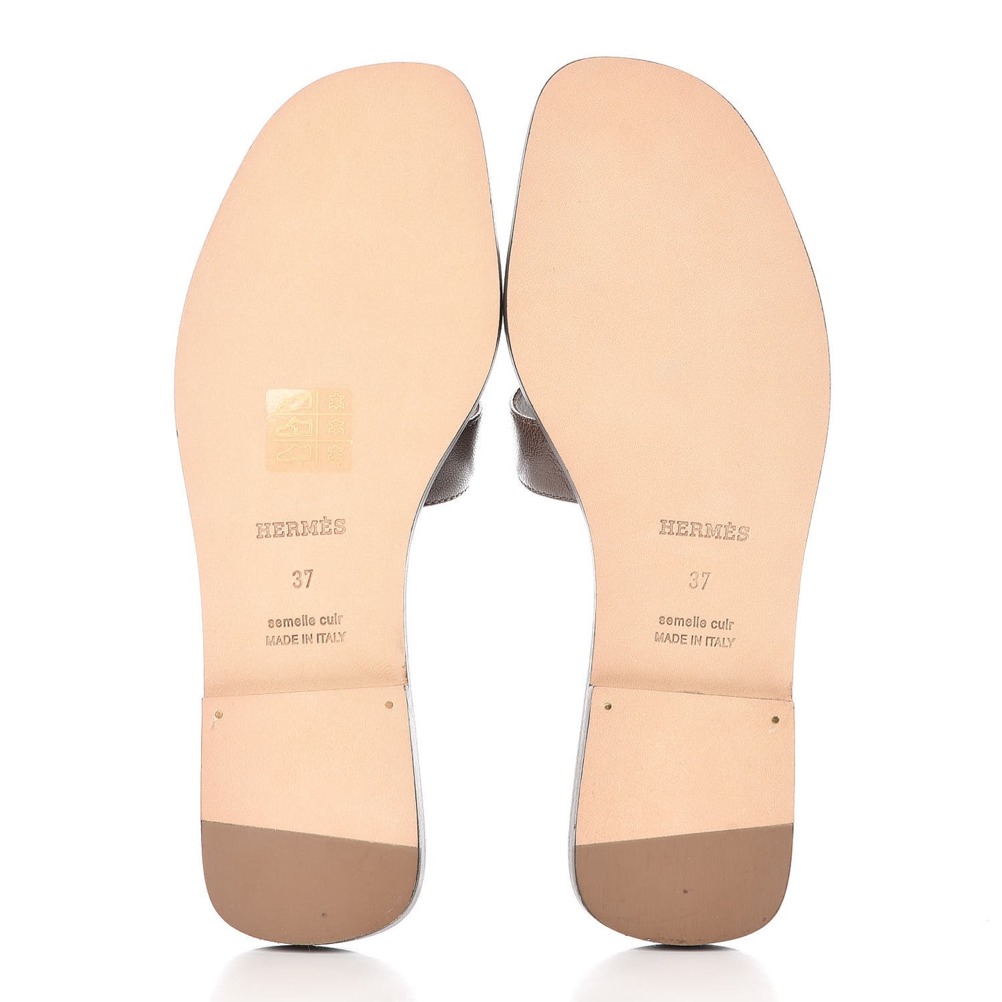 Goatskin Oran Sandals 37 Gris Galet