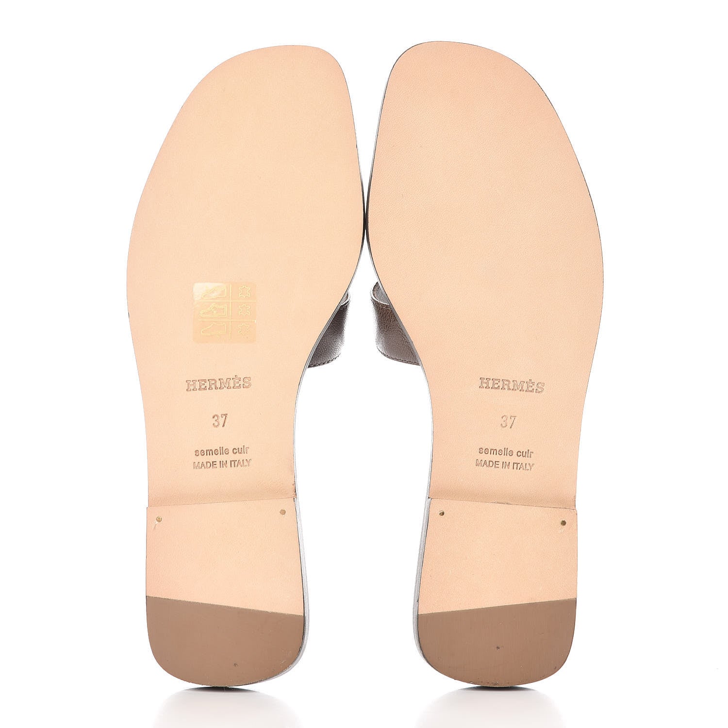 Hermes Goatskin Oran Sandals 37 Gris Galet 7 of 8
