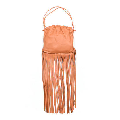 Bottega Veneta Nappa The Fringe Pouch Shoulder Bag Clay 3 of 7