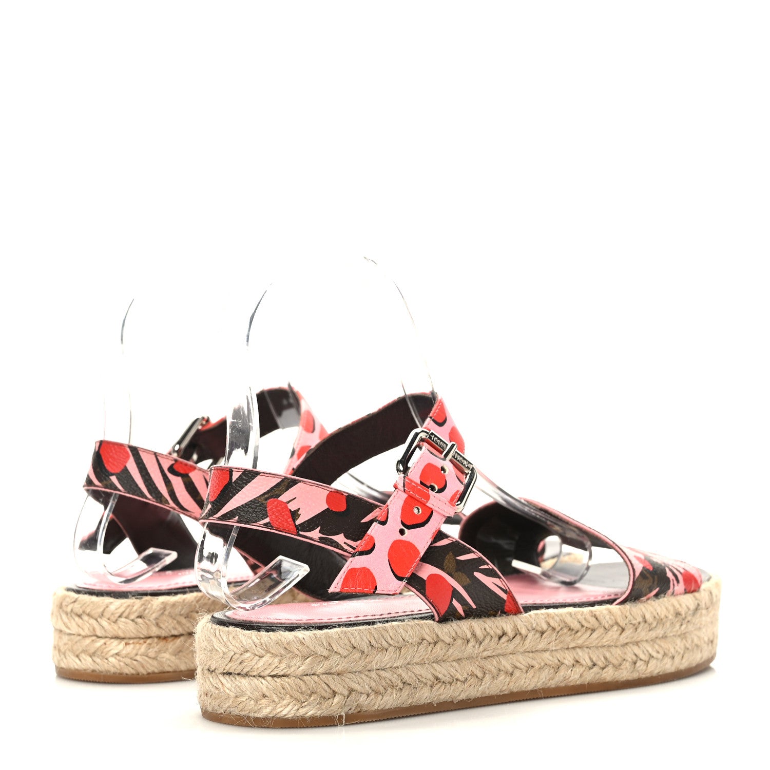 Louis Vuitton Monogram Jungle Dots Hibiscus Espadrille Sandals 39 Sugar Pink Poppy 4 of 8
