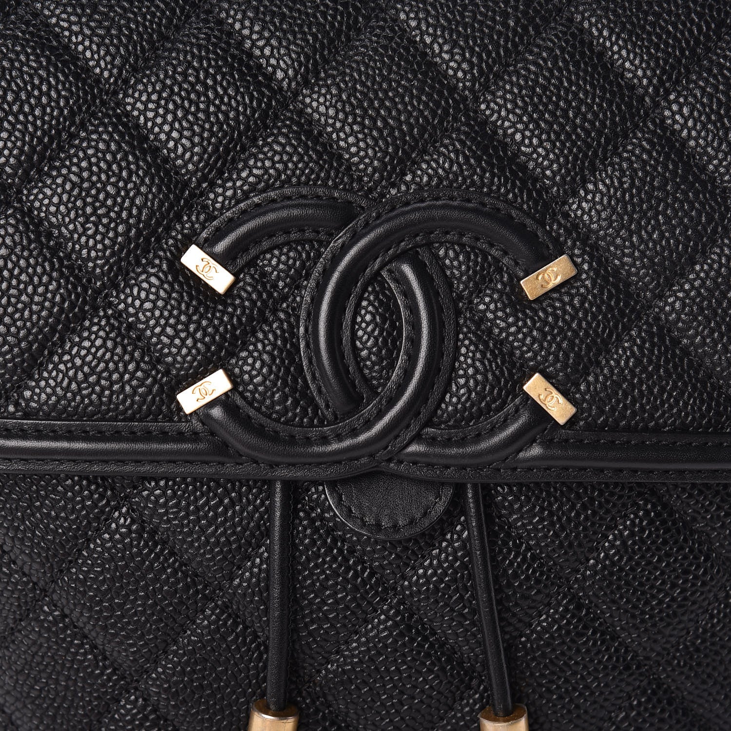 Chanel Caviar Quilted Filigree Backpack Black 10 of 10