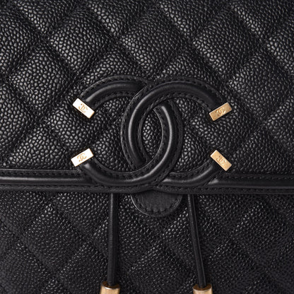 Chanel Caviar Quilted Filigree Backpack Black 10 of 10