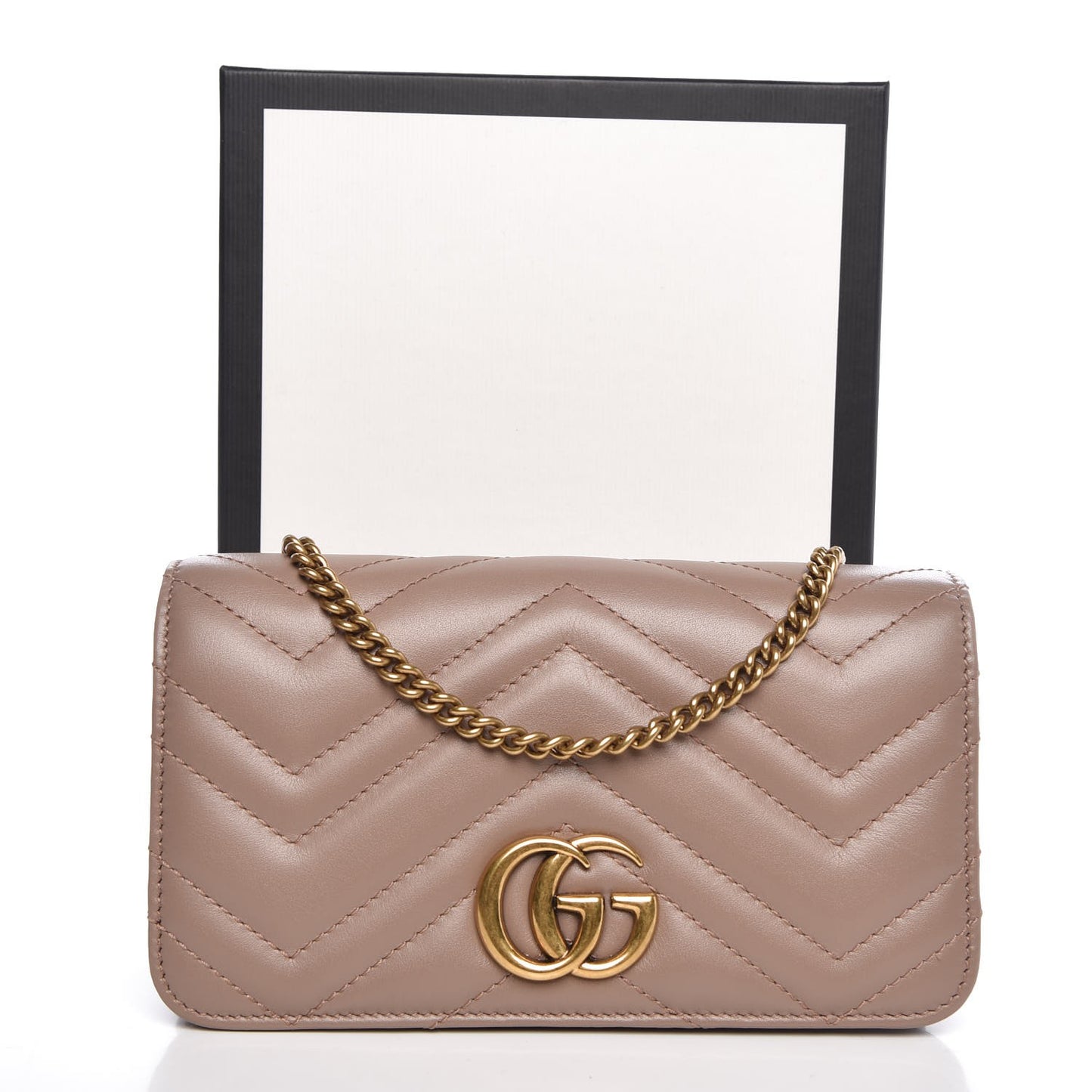 Calfskin Matelasse GG Marmont Mini Bag Porcelain Rose