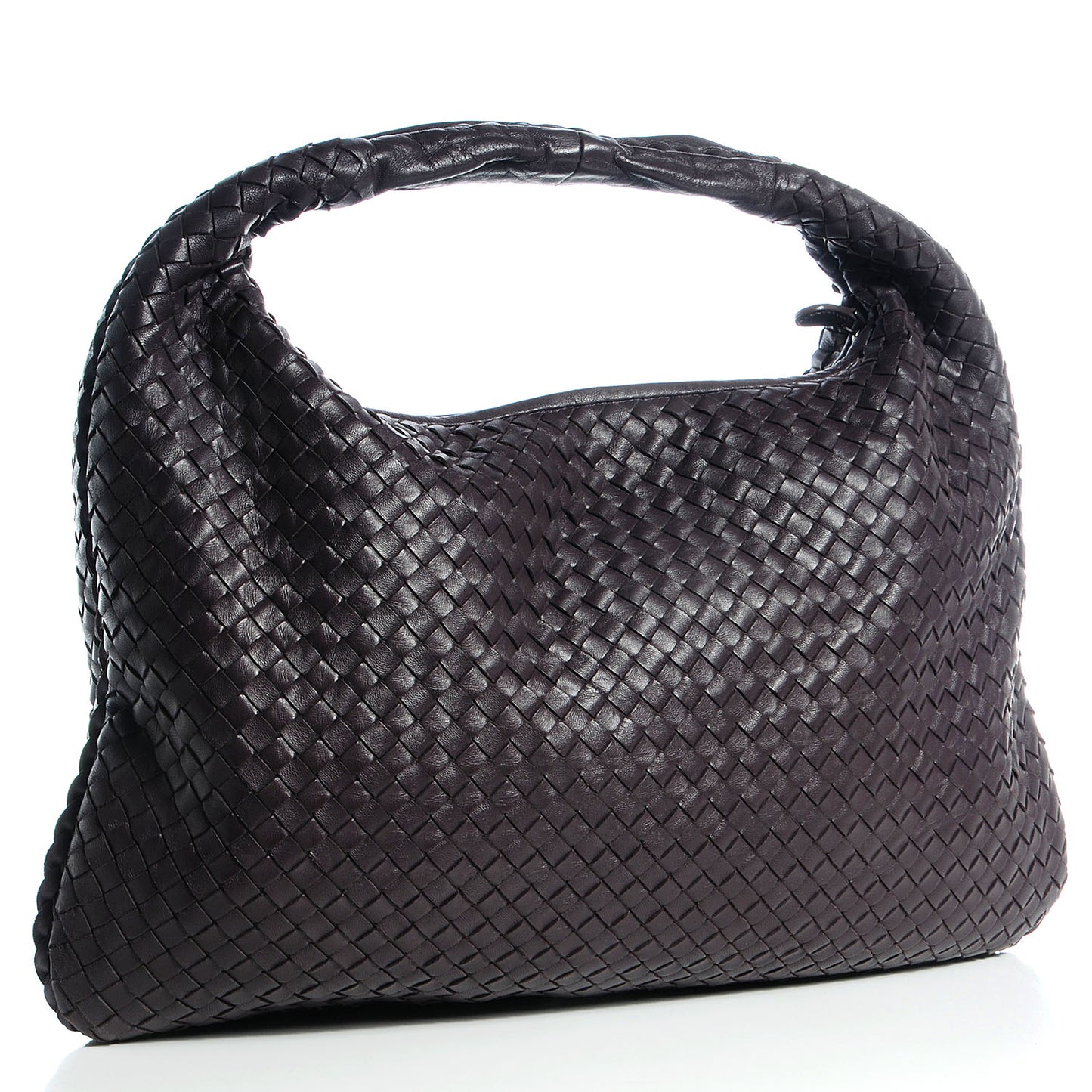 Nappa Intrecciato Large Veneta Hobo Ebano