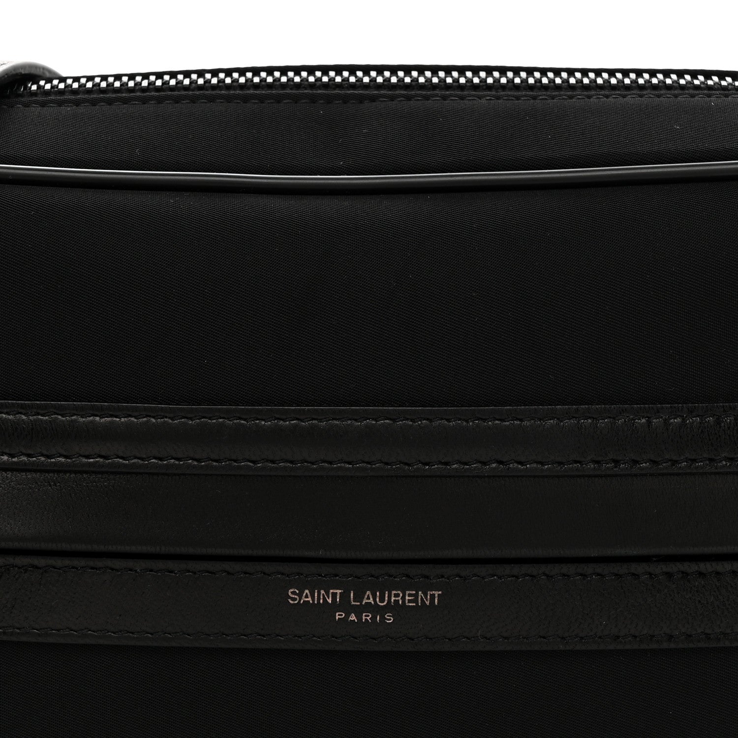 Saint Laurent Lambskin Nylon Small Camp Camera Bag Black 8 of 10