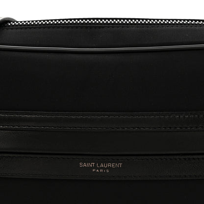 Saint Laurent Lambskin Nylon Small Camp Camera Bag Black 8 of 10