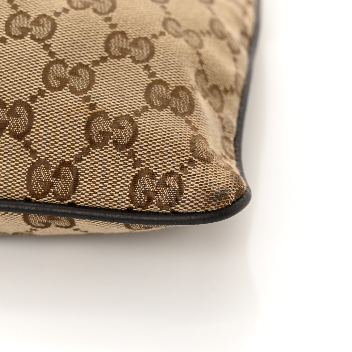 Monogram Web Small Flat Messenger Bag Brown