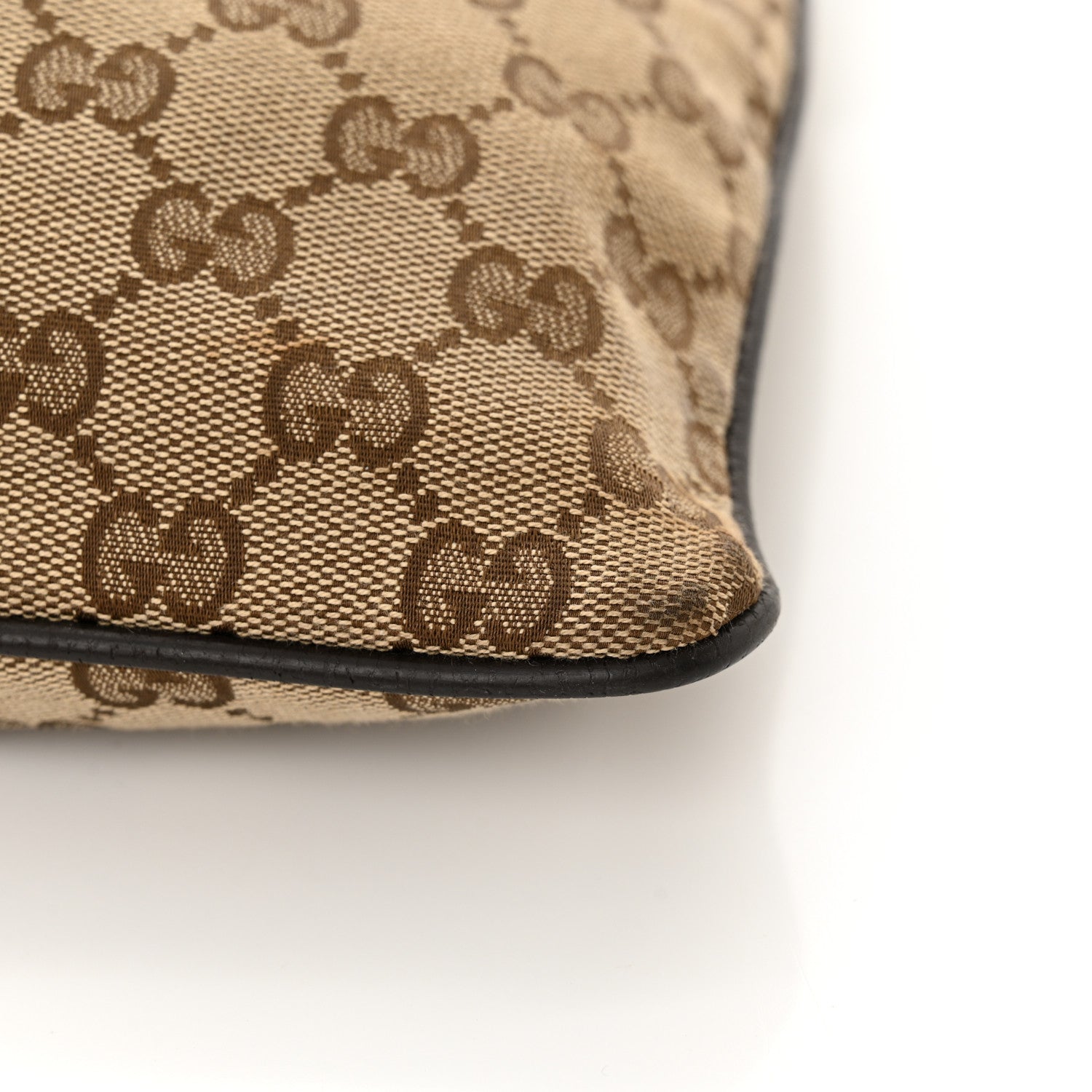 Gucci Monogram Web Small Flat Messenger Bag Brown 12 of 14