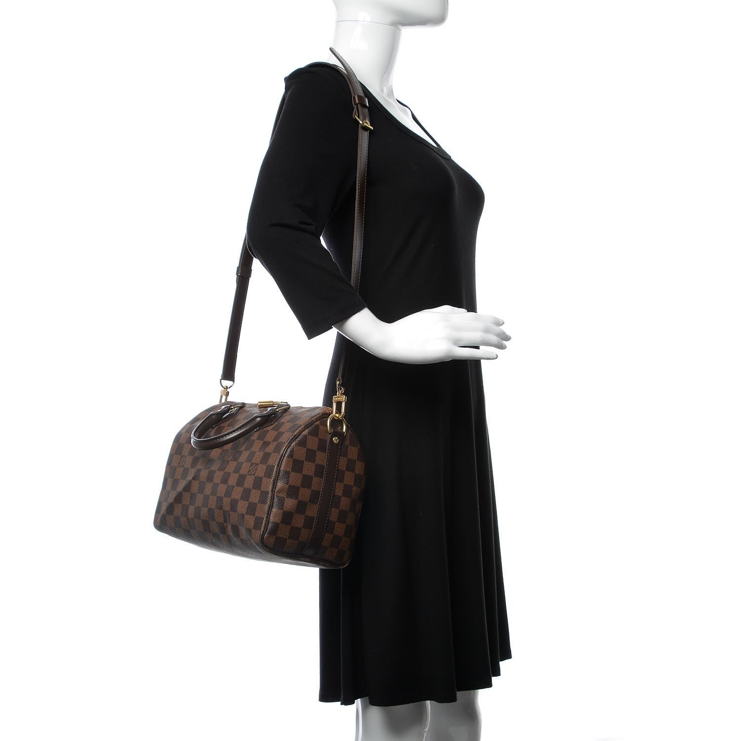 Louis Vuitton Damier Ebene Speedy Bandouliere 25 2 of 10