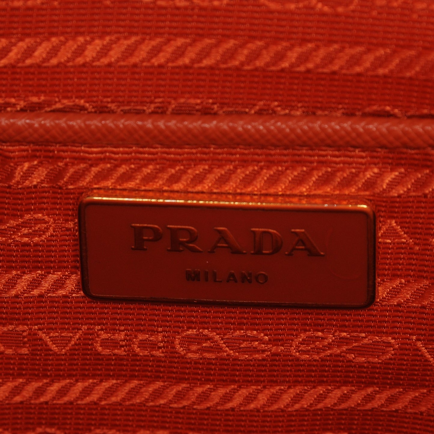 Saffiano Lux Double Handle Shopping Tote Papaya