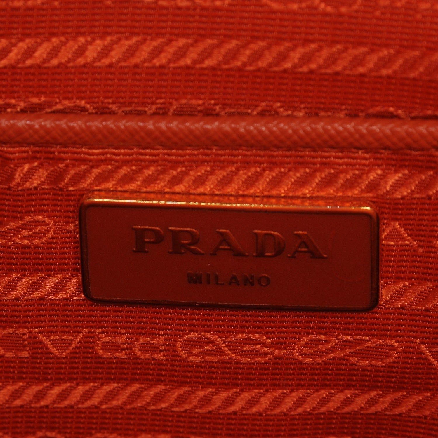 Prada Saffiano Lux Double Handle Shopping Tote Papaya 6 of 8