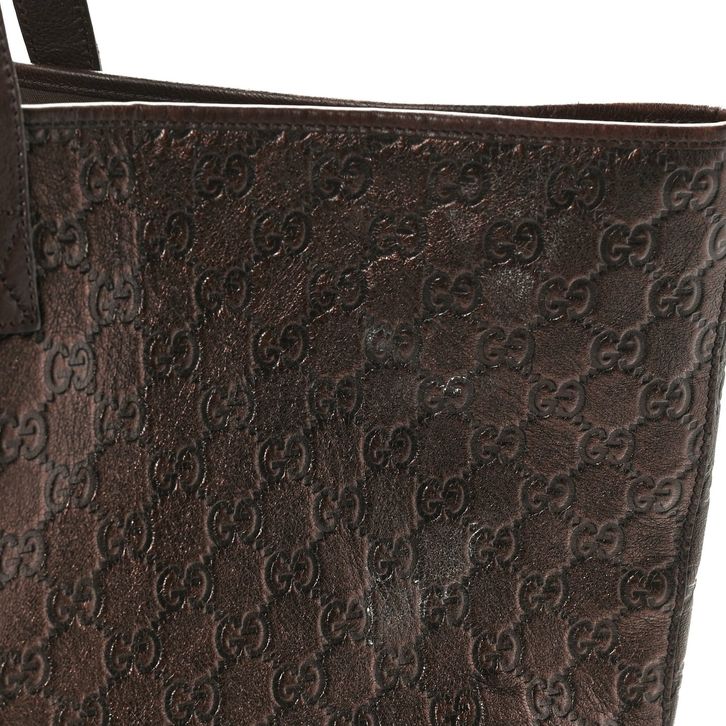 Guccissima Large Tote Bronze