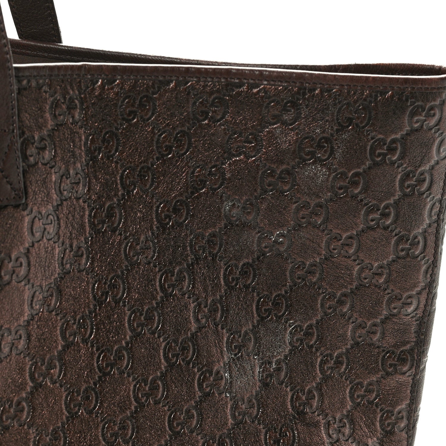 Gucci Guccissima Large Tote Bronze 10 of 11